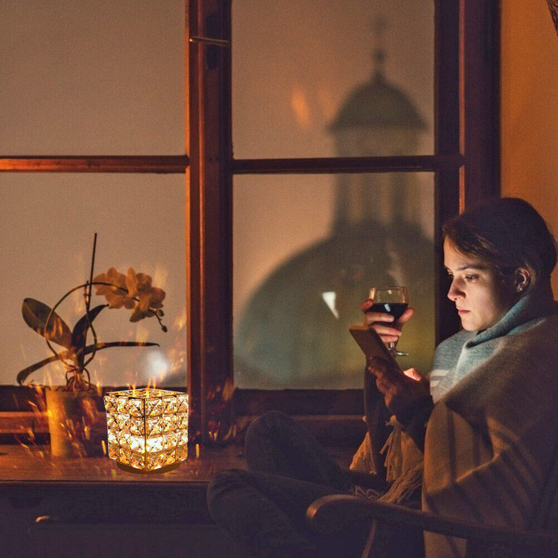 LED Diamond Crystal Table Lamp Bedroom Atmosphere Night Light Home Decor Newly