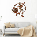 Wrought Iron Bird Garden Indoor Outdoor Hanging Metal Wall Hanging Art Decor