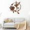Wrought Iron Bird Garden Indoor Outdoor Hanging Metal Wall Hanging Art Decor