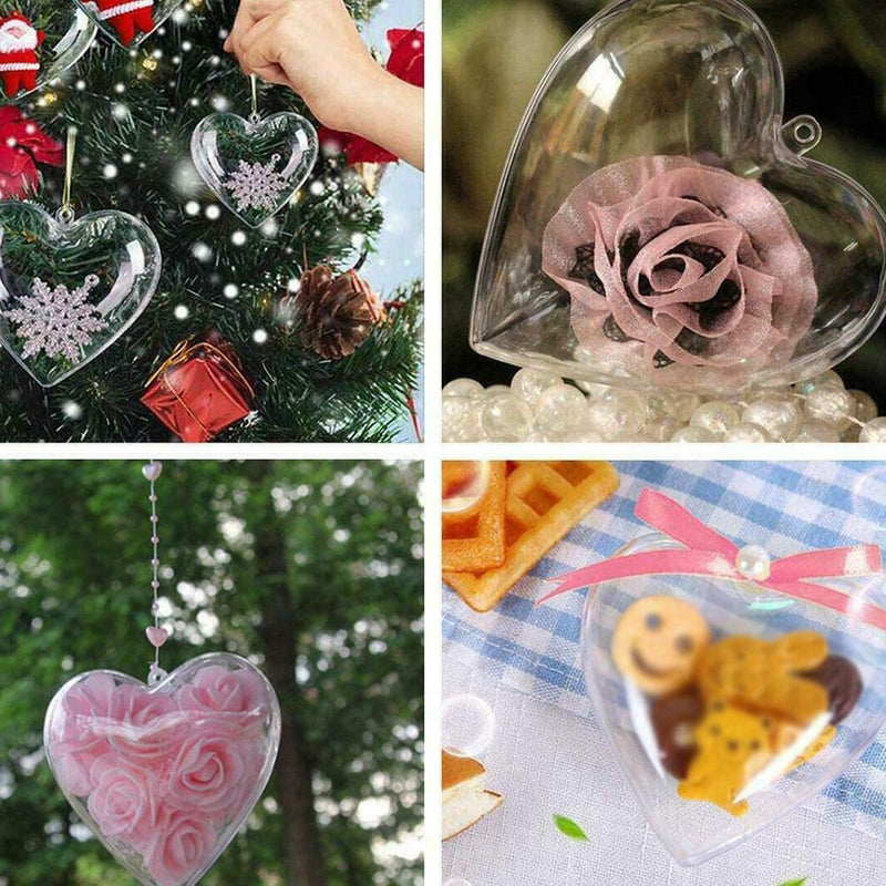 5X Christmas Tree Decor Transparent Ball Baubles Ornaments Ball DIY Xmas N0O3