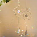 Crystal Ball Iron Ring Hanging Pendant Home Garden Decor (16)