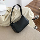 Ladies Soft PU Leather Fashion Underarm Bag Women Retro Solid Color Shoulder Bag