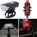 USB Cycling Headlamps Rechargeable Bicycle Front+Rear Light Kit Riding Equipment