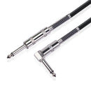 6.5mm Jack Guitar Lead Cable Straight Male to L Angle Male Speaker Audio Co