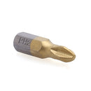 10pcs 1/4 PH2 Titanium Coated Cross Magnetic Screwdriver Bits 25mm Length Newly
