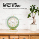 Analog Alarm Clock Light Emitting Silent Non Ticking Clock for Kid (Green)