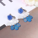 Creative Fashion Jewelry Ear Clip Short Cloud Earrings Raindrop Acrylic