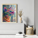 Colorful Cat Oil Paint By Numbers Kit DIY Acrylic Painting on Canvas Frameless