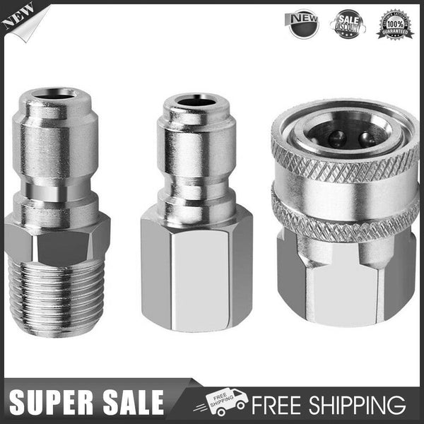 3pcs/set Stainless Steel 3/8 Quick Disconnect NPT Pressure Washer Adapters