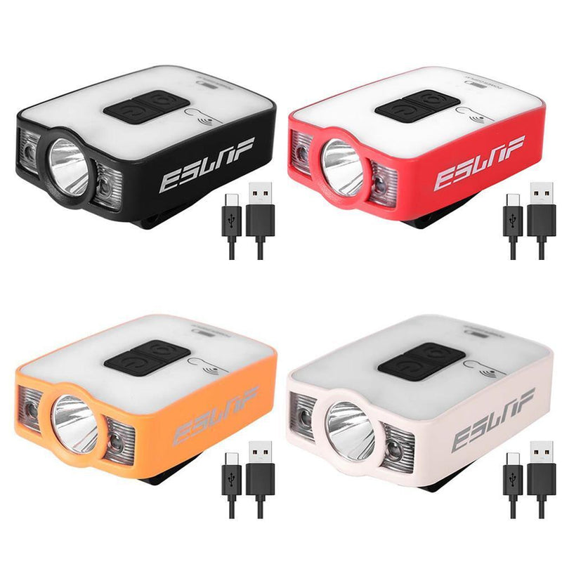 LED Smart Sensor Cap Clip Light XPG+COB Portable Headlamp for Fishing (Orange)