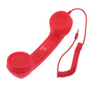 Retro Anti-radiation Phone Call Receiver 3.5 MM Socket Handset (Red) Newly
