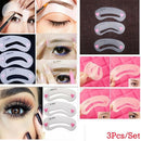 3 Styles Thrush Card Eyebrow Stencils Shaper Eyebrow Shaper Kit Drawing Guide