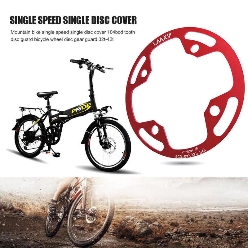 VXM MTB Bike Crank Protector Cover Chainring Crankset Guard Red (32T-34T) Newly