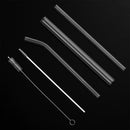 Wedding Transparent Drinking Clean Brush Plastic Box Glass Straws Straight Bent