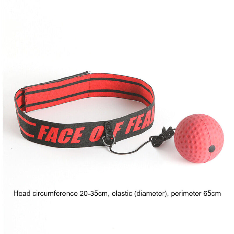 PU Foam Boxing Speed Punch Ball Head-Mounted Reaction Training Ball (Red)