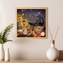 40x50cm Cross Stitch Full Embroidery Kit Halloween Cat Home Art Decor Stamped
