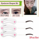 Reusable Thrush Card Eyebrow Shaper Kit Drawing Guide Eyebrow Stencils Shaper