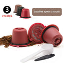 3pcs Refillable Reuse Coffee Capsule Filters for Nespresso Machine (Multi)