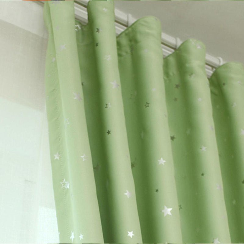 Full Blackout Shading Stars Bedroom Balcony Curtains Hook Grommet Purdah(5)