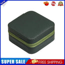 Portable Jewelry Storage Box Earrings Necklace Display Case (Army Green)