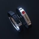 Medical Warning Alert Bracelet Epilepsy Allergy Sign Wristbands (Diabetic) Newly