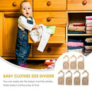 7pcs/set Baby Closet Divider Closet Clothes Size Divider Color Wood T6S5