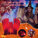 #A LED Luminous Gloves Halloween Skeleton Mitten Flashing Rave Gloves Holiday Pr