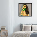 5D Diamond Painting Kit Sunflower Girl Full Round Drill DIY Mosaic Picture