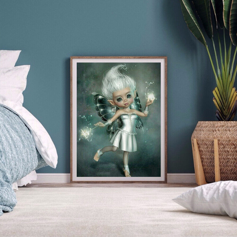 5D DIY Diamond Painting Kits Full Square Drill Winged Elf Mosaic Wall Picture