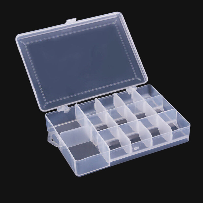 20.5cm * 14cm * 4cm Carp Fishing Lure Storage Box Box 14x Transparent