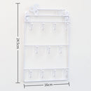 Modern Wall Mounted 11 Hangers Hooks Key Holder Coat Hat Storage Rack Home De