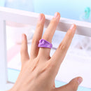 Hand-painted Irregular Jelly Open Rings Ladies Adjustable Oil Geometric Rings
