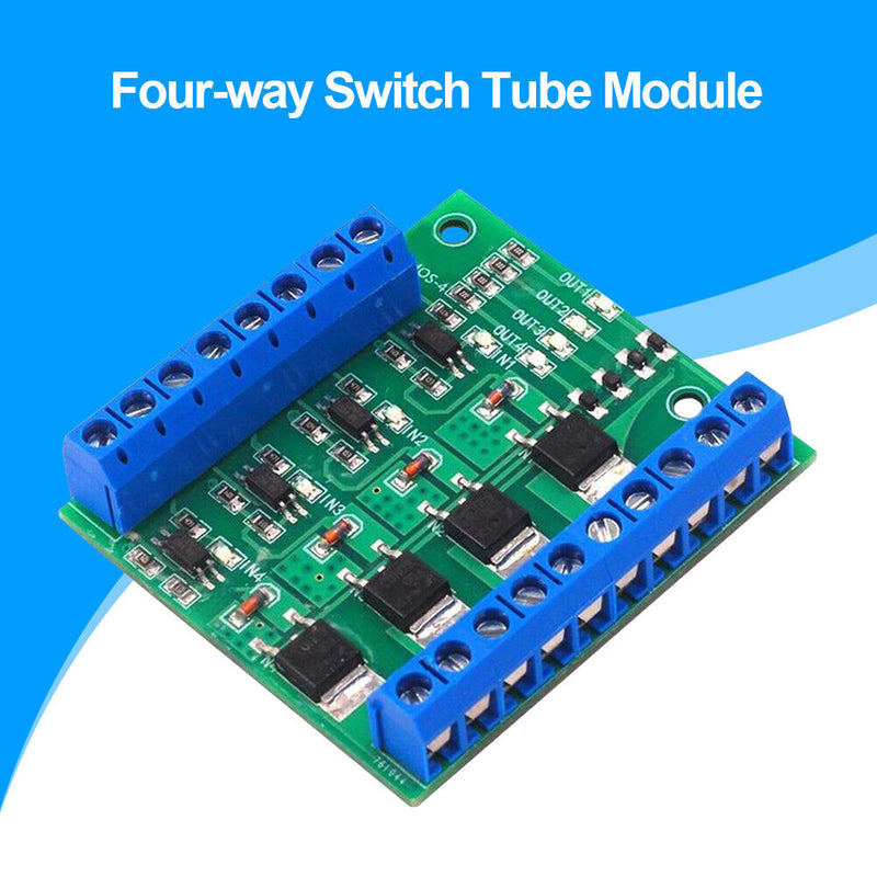 4-Channel MOSFET PLC Amplifier Board Driver Module 10A Optocoupler Isolatio