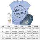 Mother Day Blessed Mama Tea T-Shirt (Light Blue S)