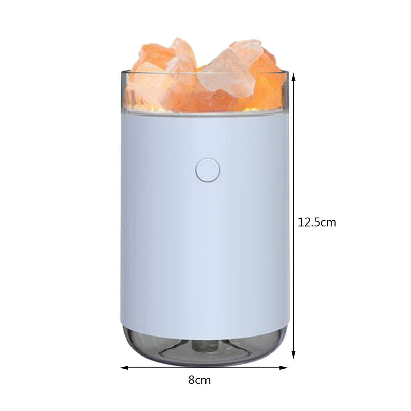 Crystal Salt Stone Humidifier Colorful Light Home Office Oil Cool Mist Diffuser
