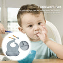 4pcs Tableware Anti Slip Silicone Baby Feeding Set Tableware for Kids for Infant