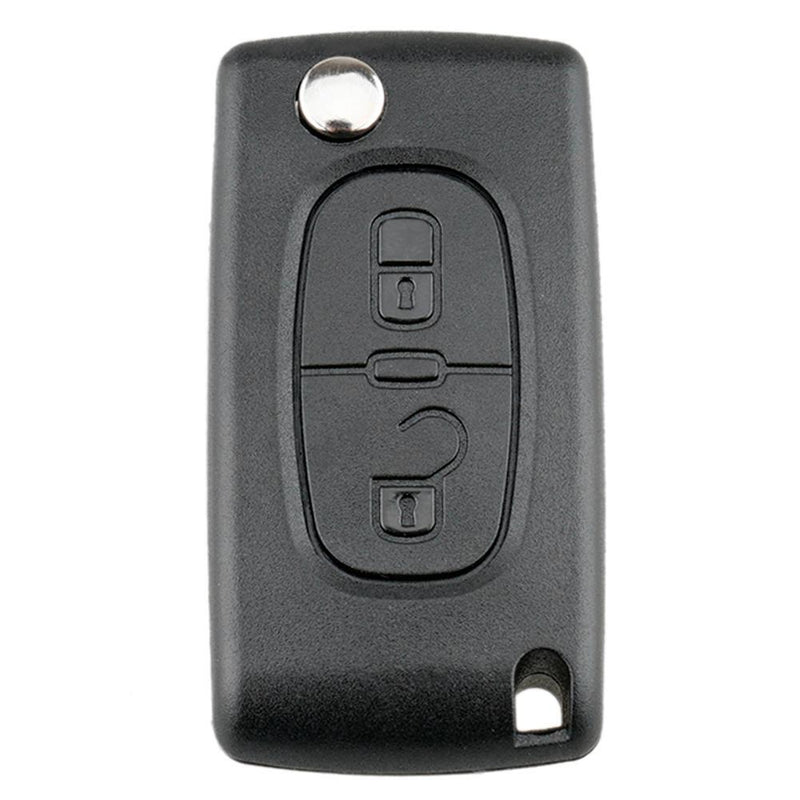 2 Buttons Flip Folding Key Case Blank Shell for Peugeot 207 (CE0523+VA2)