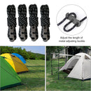 4pcs Wind Rope with S-Shaped Hooks Outdoor Camping Hiking Tent Wind Rope Buckle