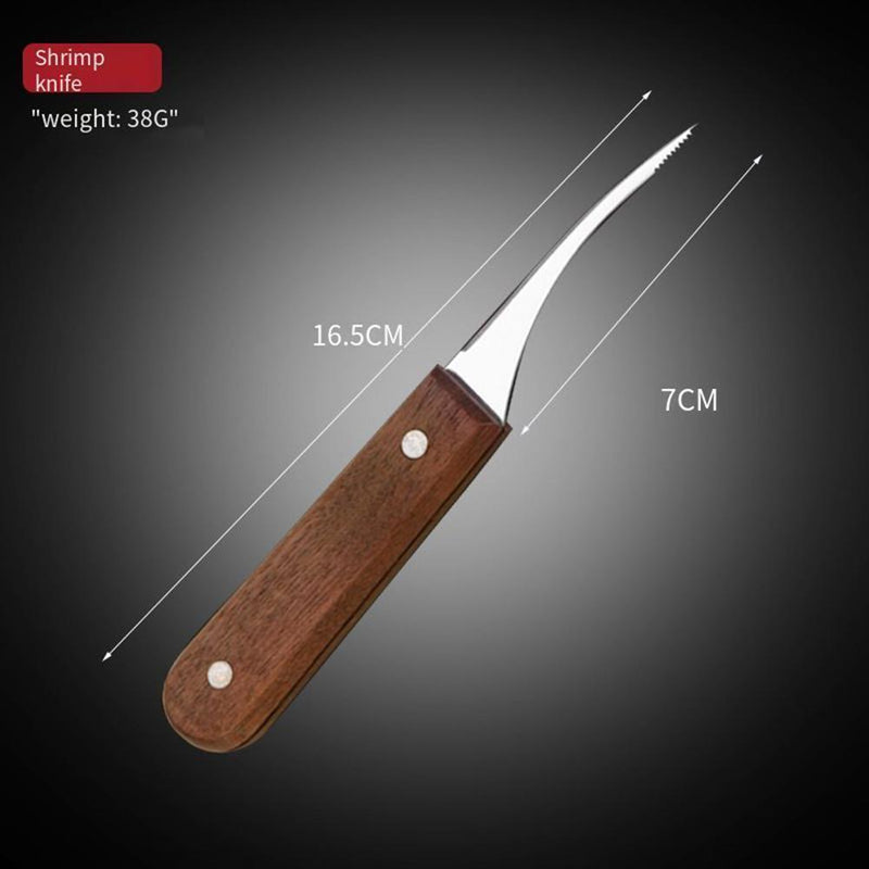 5pcs Stainless Steel Shrimp Line Tool Practical Seafood Tool (A)