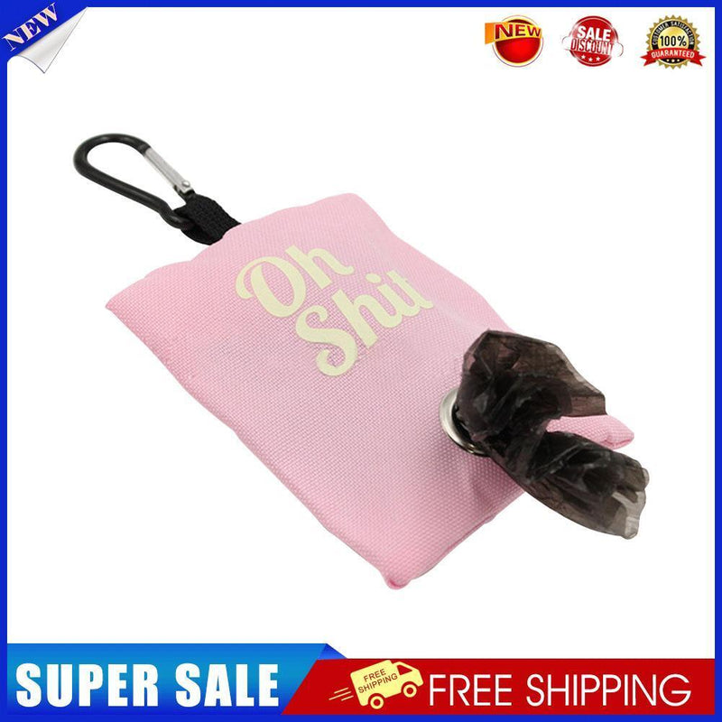 Pets Garbage Poop Bag Dispenser Dog Waste Bag Holder Organizer (Light Pink)