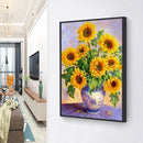 Sunflower 5D DIY Full Round Drill Diamond Painting Home Hanging Beadwork Crafts