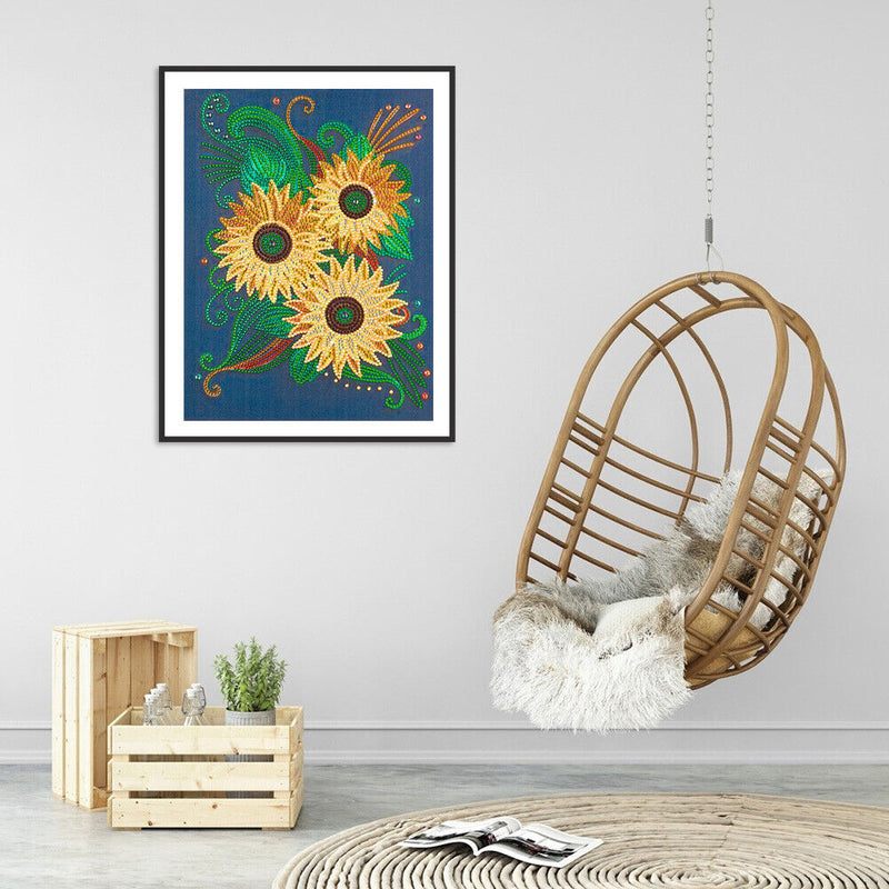 Mosaic Special Shaped DIY 5D Flowers Diamond Painting Drawing Kit for Wall Decor