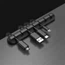Silicone USB Cable Winder Tidy Management Clips Holder for Mouse Headphone