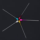 50pcs 5.5cm Colorful Round Straight Iron + Plastic Head Bead Needles S