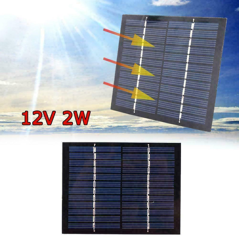 12 V 2W Solar Panel Module DIY For Light Battery Cell Chargers Phone Toys K3N5
