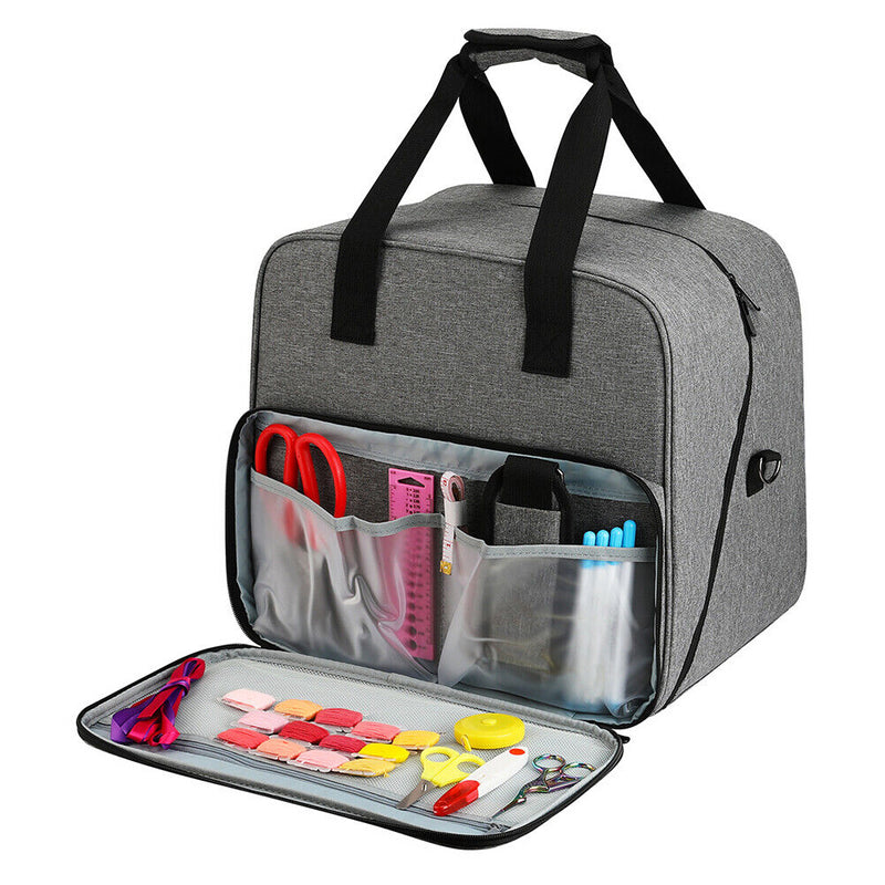 Mini Sewing Machine Handbags Crochet Woolen Yarn Storage Bags (Grey) Newly