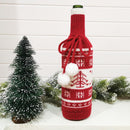 Home Knitting Wine Bottle Cover Stoppers Bag Merry Christmas Xmas Decorations