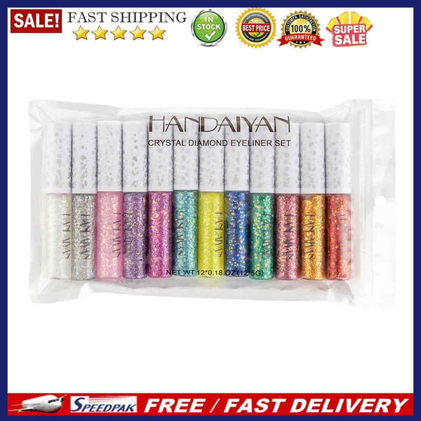 12pcs Eye Cosmetic Eyeliner Waterproof Eyeshadow Pencil Long Lasting Makeup Tool