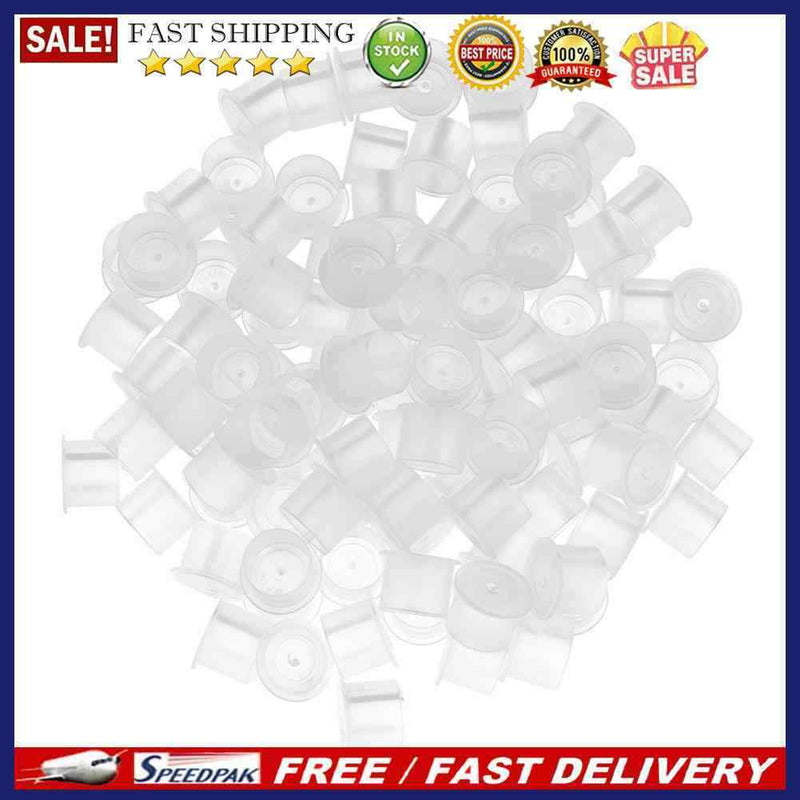 Plastic Microblading Tattoo Ink Cup Cap Pigment Clear Holder Container(C)