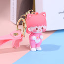 Backpack Pendant Creative Car Pendant Key Ring Wristband Keychain Pink Sakura